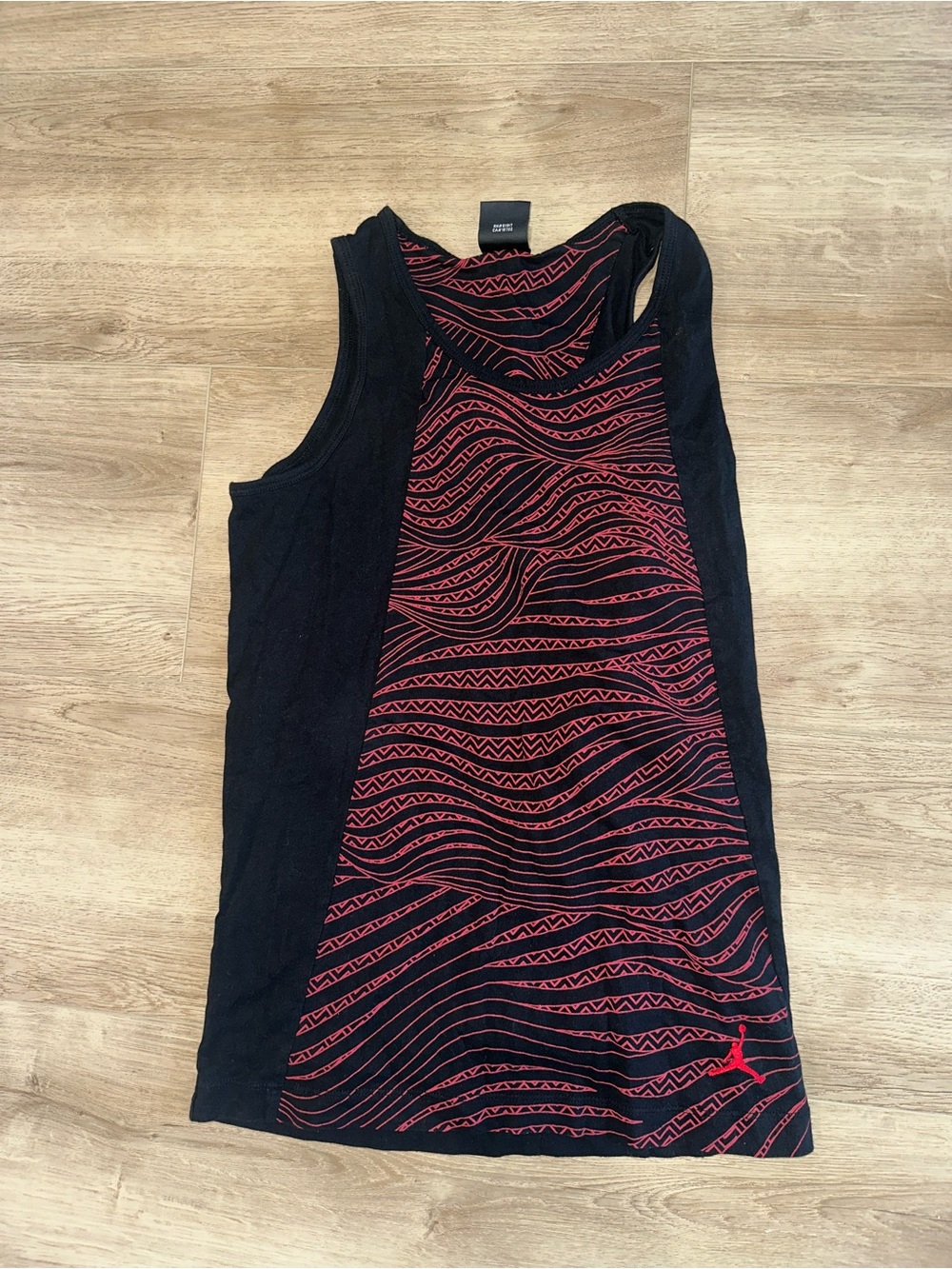 Jordan Black Tank Top with Pink Graphic